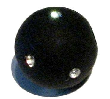 Polarisperle schwarz 16 mm - mit Swarovski-Kristall