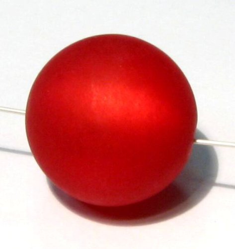 Polaris bead 16 mm red – small hole