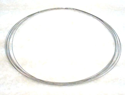 Collier 7-reihig , 40cm in silberf. (Stahl natur)