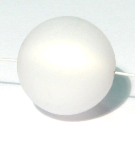 Polaris bead 10 mm white – small hole