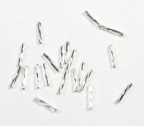 Miyuki Twisted Sticks 6 mm – silver – 30 pieces