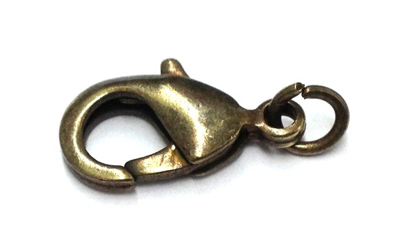 Karabiner 18mm - Farbe: bronze - mit Bindering - hochwertige Qualität