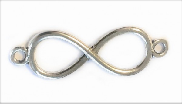 Infinity Zeichen Verbinderelement - 30x10mm - silber farbig