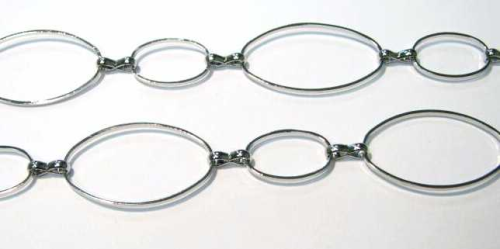 Link chain – 100 cm – unusual design – Oval