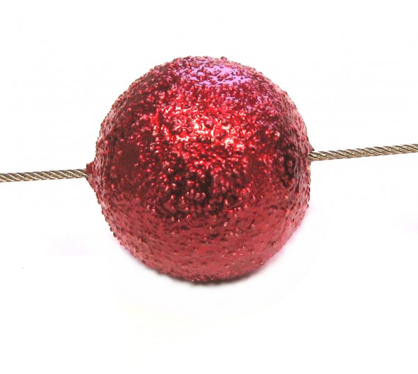 Paper Mache Perle - Papier Perle Galaktika 16mm - rot
