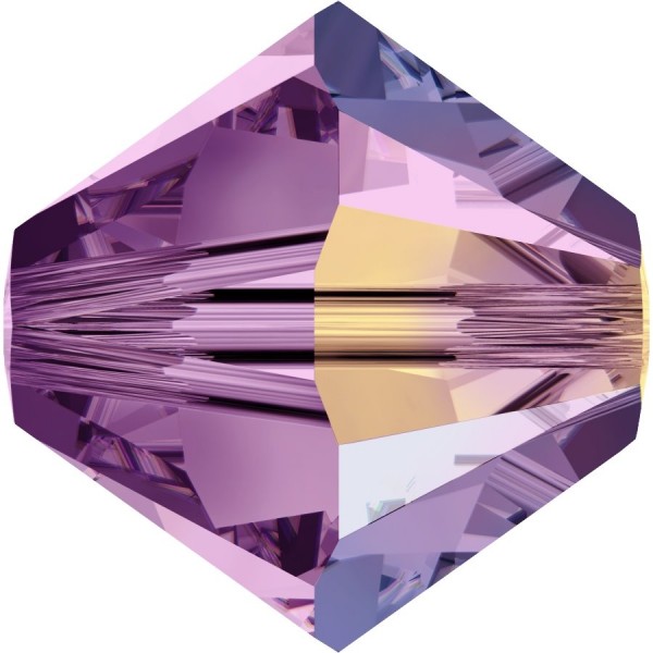 Swarovski Crystal 5328 Xilion Bicone Bead 3 mm – 10 pieces – Light Amethyst AB