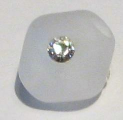 Polaris double cone white 8 mm – with Swarovski crystal