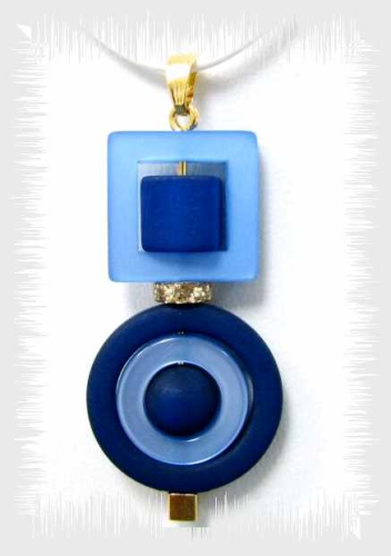 Polaris Creativ -Change Jewelry Pendant-Blue tones-gold