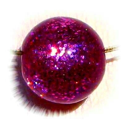 Feinglitzer-Perle 12mm - brombeer