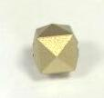 Cubes, 12 squared, 8 mm, plastic gold