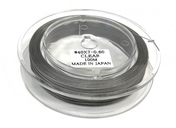 Steel rope Premium 0,6 mm – 100 meters – Jewelry wire – Color: Natural steel (silver grey)