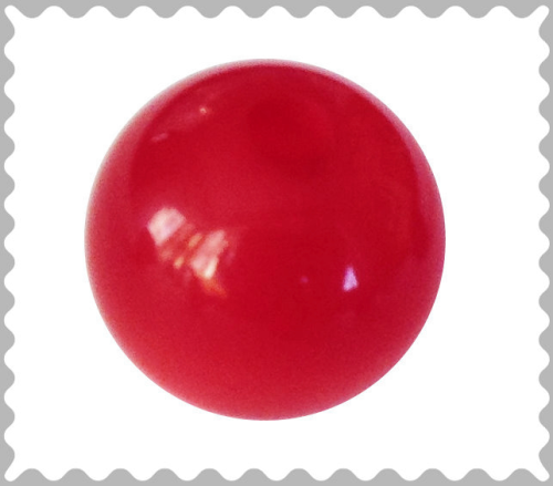 Polarisbead red glossy 10 mm – Large hole