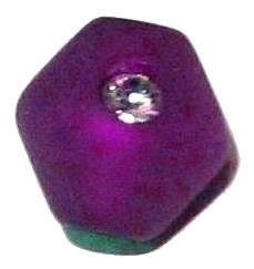 Polaris double cone purple 8 mm – with Swarovski crystal