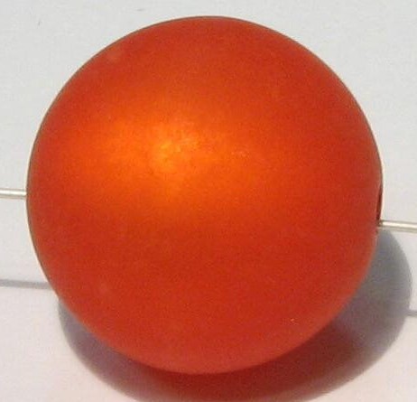 Polarisperle 20mm orange - Kleinloch