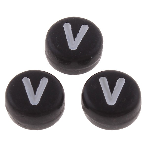 Letter bead V – 7x4 mm – 1 pcs.