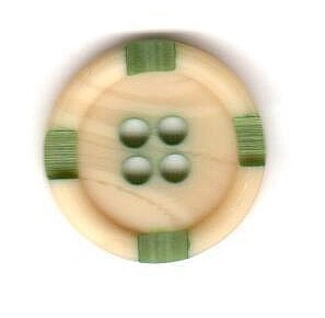 Button 15 mm – wood structure – green