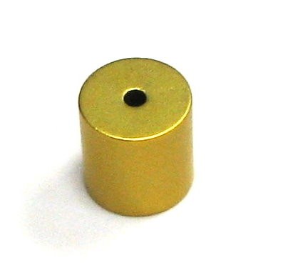 Aluminium Zylinder/Röhre eloxiert 10x10mm - elox gelb