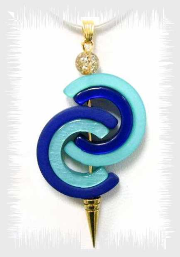 Polaris Creativ -Change jewelry pendant – blue-turquoise gold