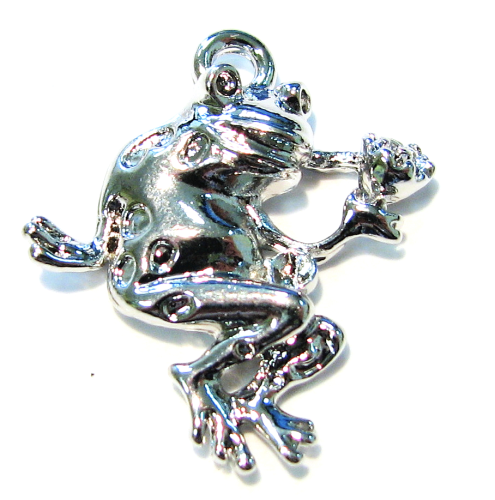 Frosch - 37mm - Anhängerteil silber farbig