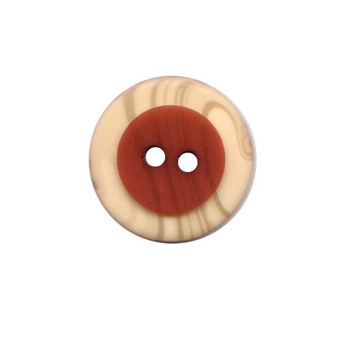 Button 15 mm – wood look – red-brown