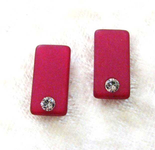 Polaris earrings with Swarovski crystal plug stainless steel brombeer