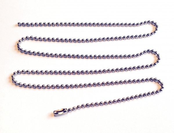 Stainless steel chain – ball chain 2 mm with closure – length 60 cm