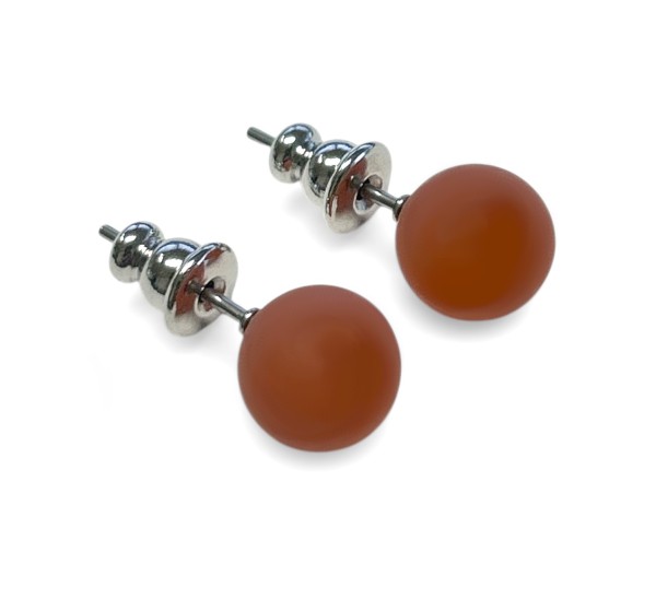 Polaris Earrings 8 mm --Stainless steel- 1 pairs – copper