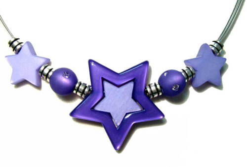 interchangeable jewelry-Collier -Star by Star- 50 cm, in different. Colors