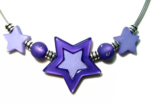 Wechselschmuck-Collier -Star by Star- 50cm, in versch. Farben