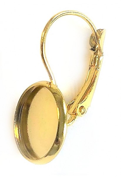 Earrings – Frame – Frame for Cabochons etc. — 1 pcs. – inside 12 mm