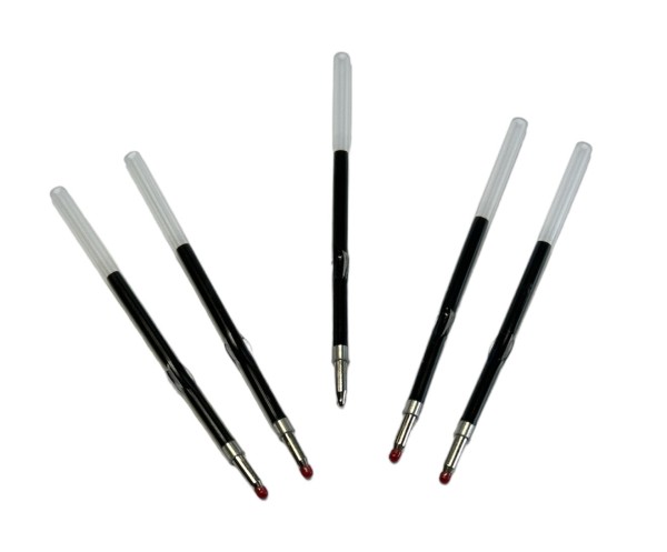 Replacement refills for beaded ballpoint pens - 5 pieces - font color black