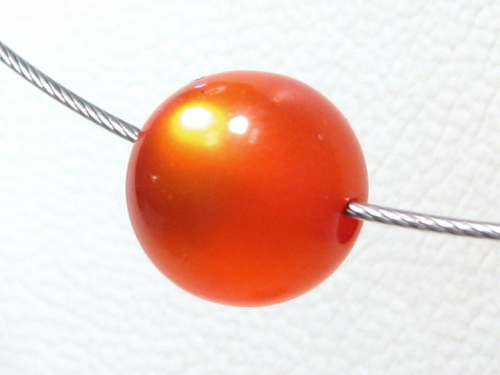 Polaris bead 8 mm orange glossy – small hole