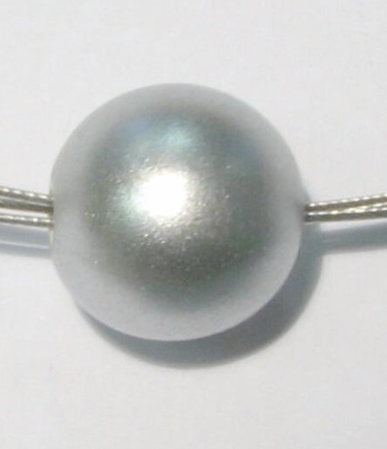 bead 10 mm silver matt