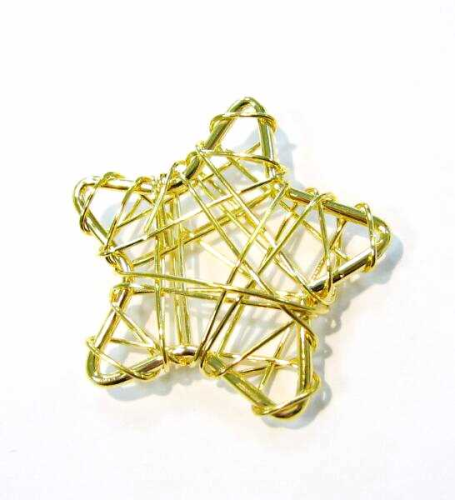 Wire Star – Pendant approx. 28 mm – gold coloured