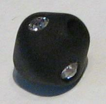 Polaris double cone black 8 mm – with Swarovski crystal