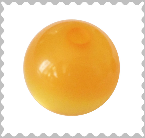 Polarisbead glossy saffron 10 mm – Large hole