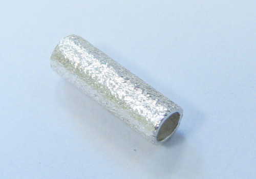 Röhre 14x4,5mm, gebürstet 925er SIlber