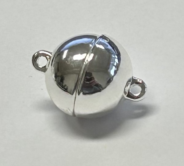 Magnetic clasp 12mm - silver-plated: 925 sterling silver