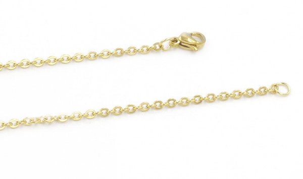 Stainless steel chain – Anchor chain 2 mm – 45 cm – color gold