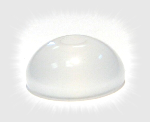 Polaris half bead 10x5 mm – white glossy
