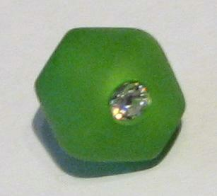 Polaris Doppelkonus grün 8 mm - mit Swarovski-Kristall