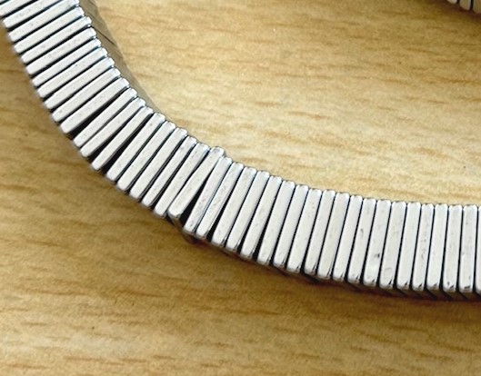 Hematite spacer 8x8x2.5mm - platinum shiny finish - 300 grams - OFFER approx. 450 pieces