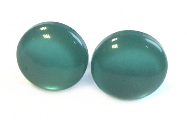 Ohrstecker 12mm - Edelstahl - 1 Paar - smaragd glänzend