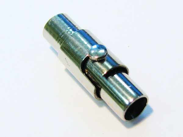 Bajonett-Verschluss - Edelstahl - für 3mm Bänder - mit Magnetschliesshilfe