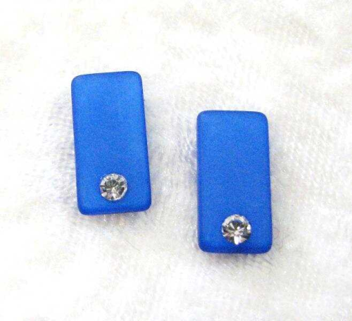 Polaris earring with Swarovski crystal – plug stainless steel – blue