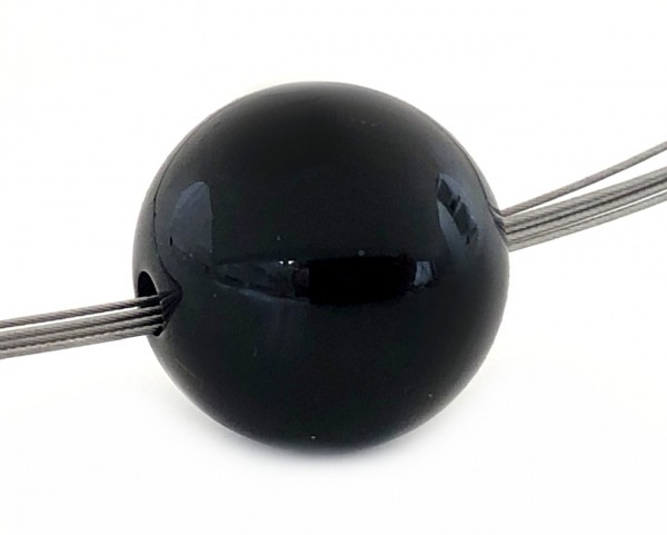 Polaris bead Fili 20 mm glossy black – hole 3.5 mm