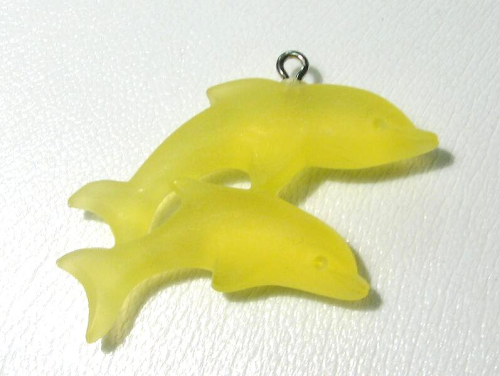 Delphin - Anhänger - gelb