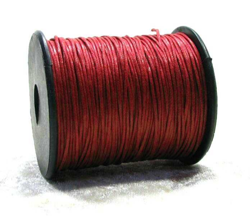 Baumwollband 1mm - 73 Meter - rot