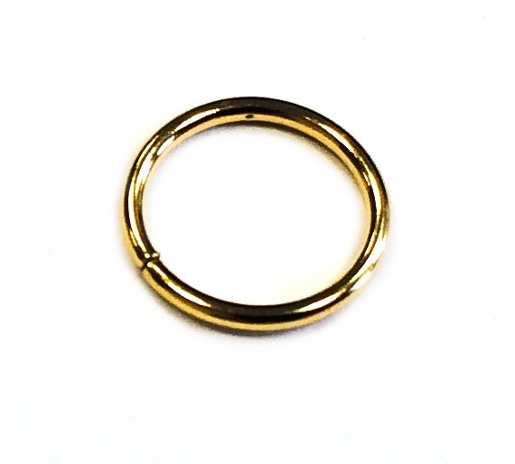 Binding ring / eyelet – stainless steel – 8x0,8 mm – 1 pcs. – gold color open