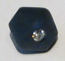 Polaris Doppelkonus nachtblau 8 mm - mit Swarovski-Kristall